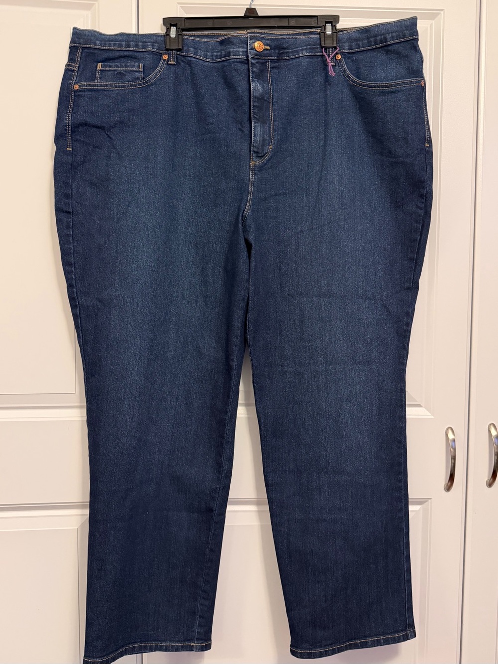 Gloria Vanderbilt Dark Blue Straight-Leg Jeans